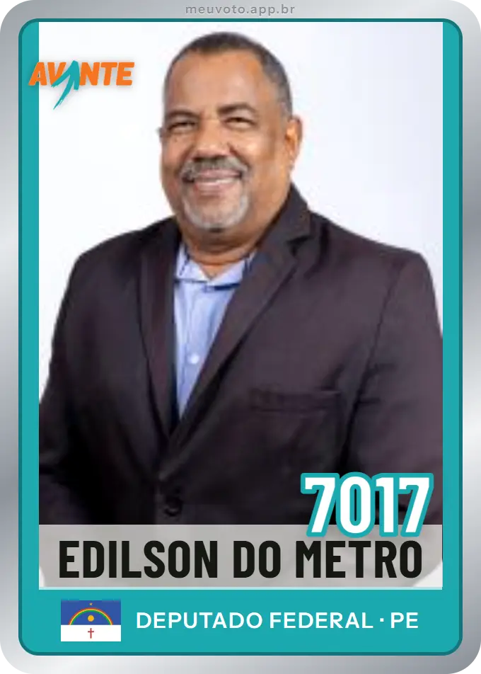 Carta de Edilson do Metro, número 7017, Avante