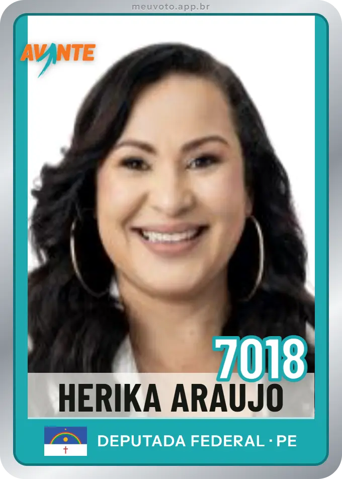 Carta de Herika Araujo, número 7018, Avante