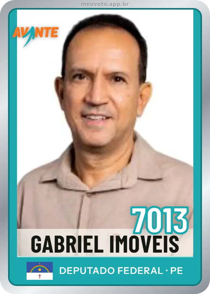 Carta de Gabriel Imoveis, número 7013, Avante