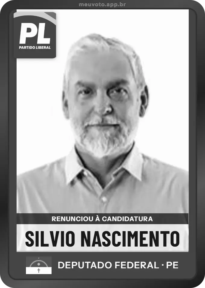 Carta de Silvio Nascimento, PL. Renunciou à candidatura e não vai à urna.