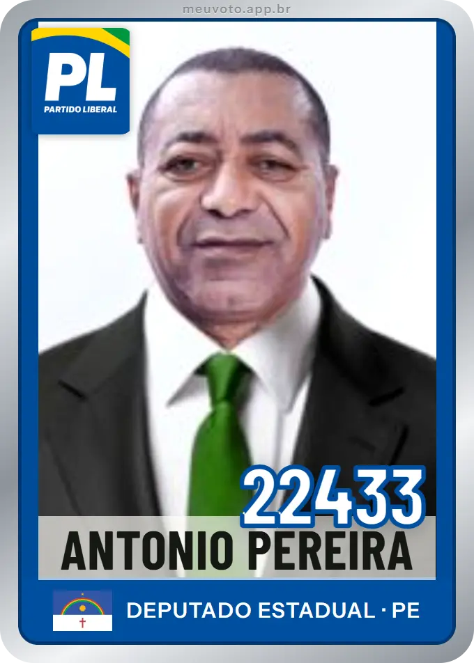 Carta de Antonio Pereira, número 22433, PL