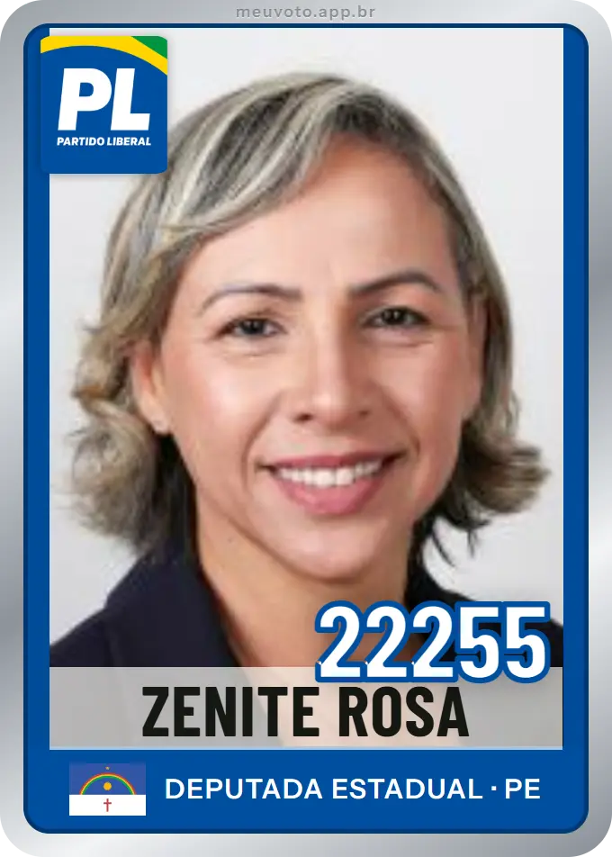 Carta de Zenite Rosa, número 22255, PL