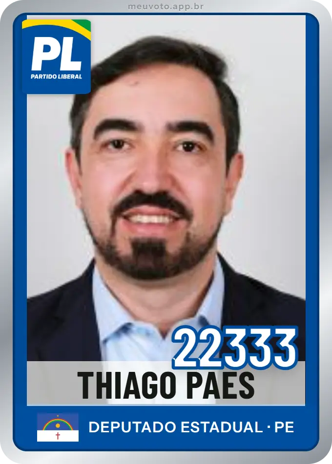 Carta de Thiago Paes, número 22333, PL