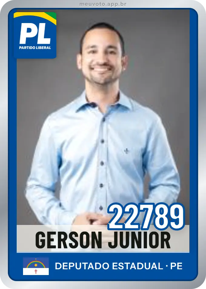 Carta de Gerson Júnior, número 22789, PL