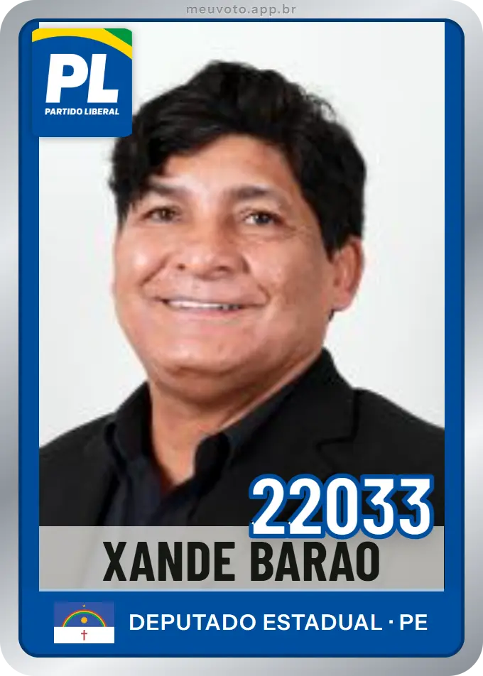 Carta de Xande Barão, número 22033, PL