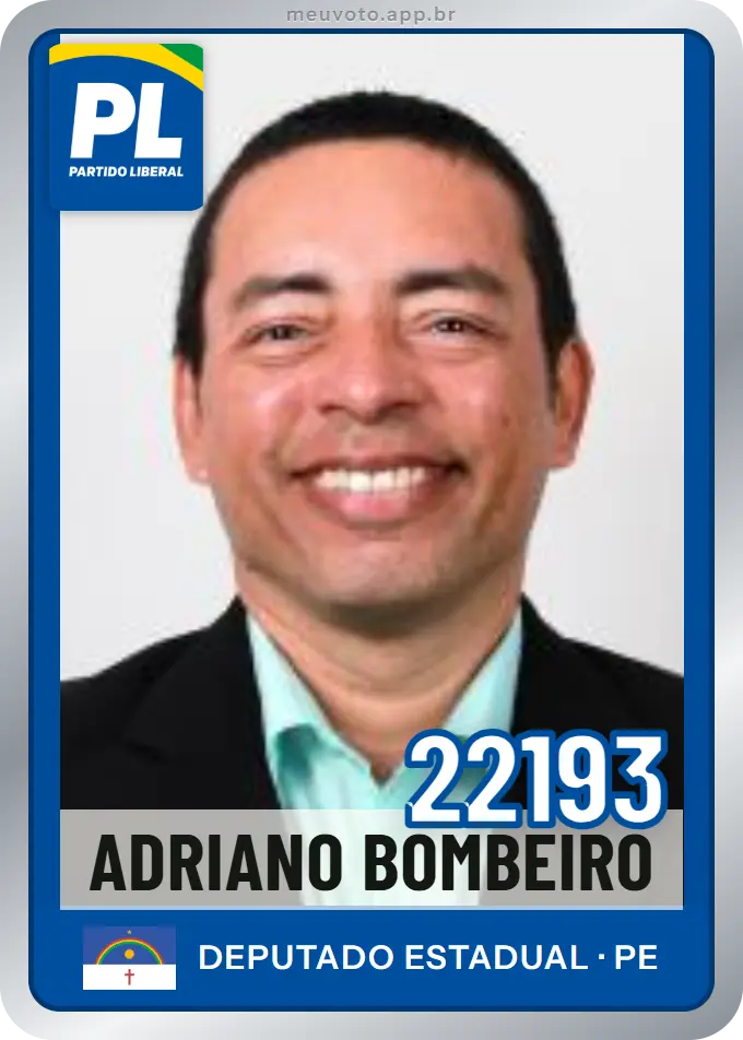 Carta de Adriano Bombeiro, número 22193, PL