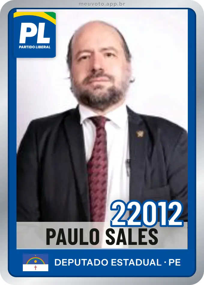 Carta de Paulo Sales, número 22012, PL