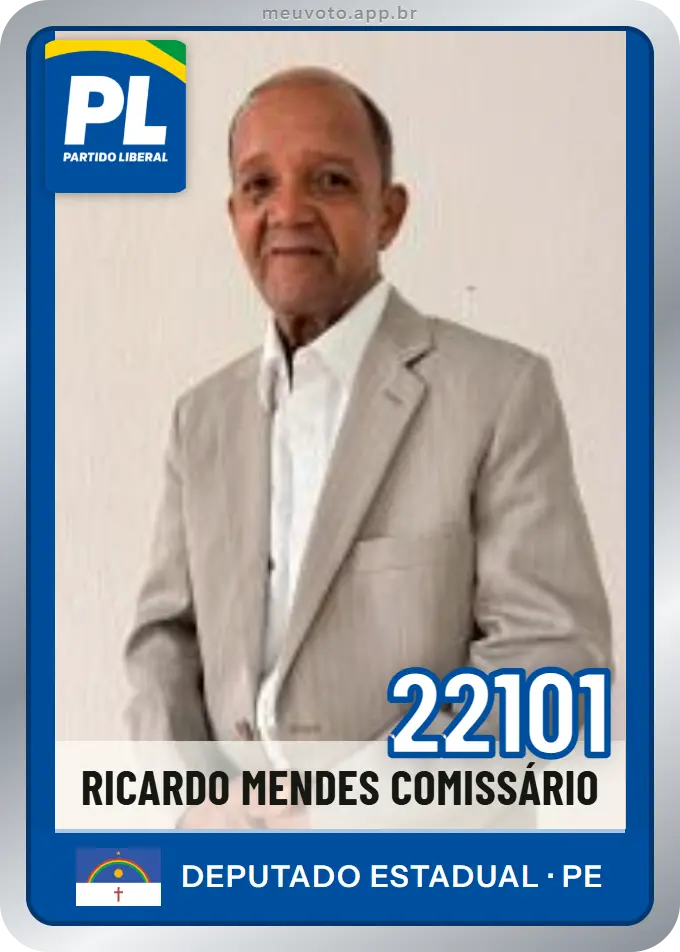 Carta de Ricardo Mendes Comissário, número 22101, PL