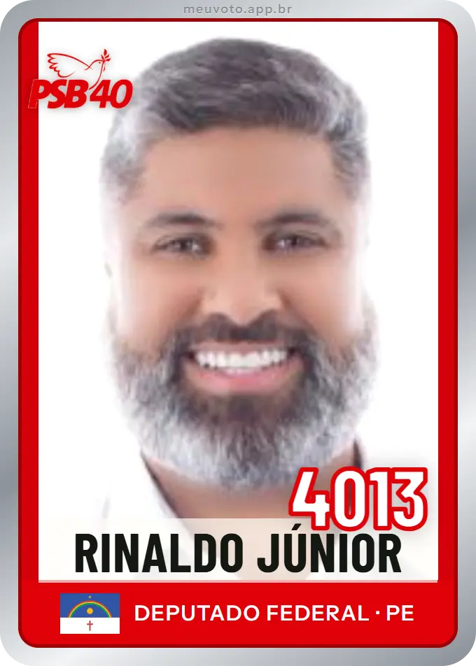 Carta de Rinaldo Júnior, número 4013, PSB