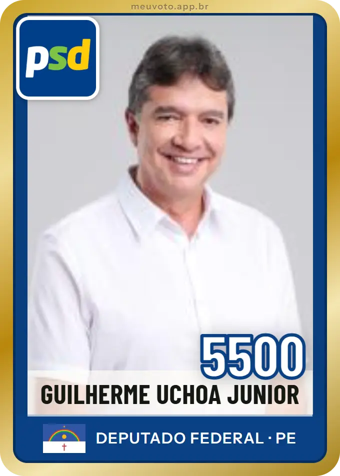 Carta de Guilherme Uchoa Junior, número 5500, PSD