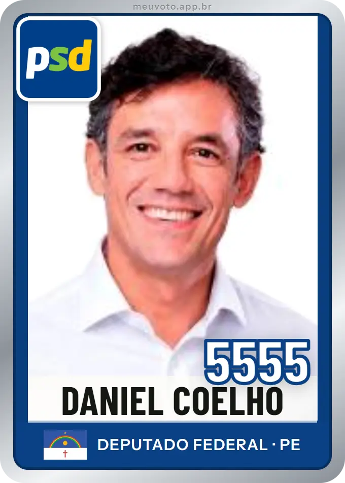 Carta de Daniel Coelho, número 5555, PSD