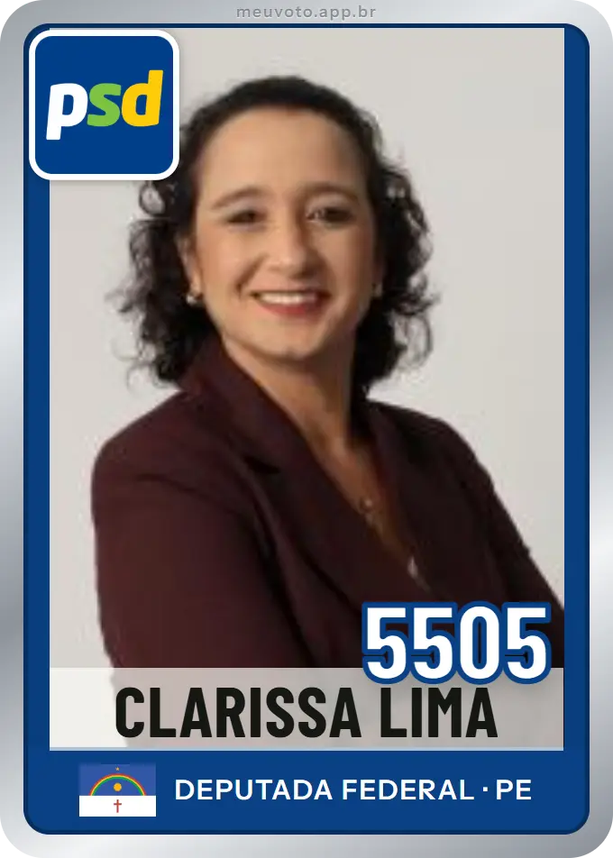 Carta de Clarissa Lima, número 5505, PSD