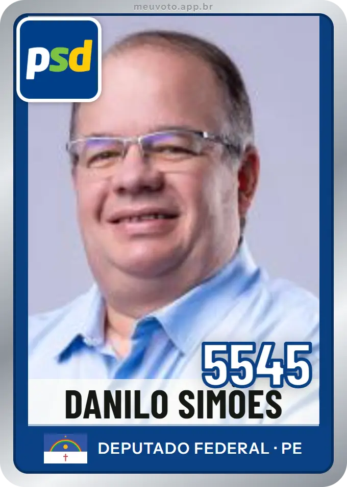 Carta de Danilo Simões, número 5545, PSD