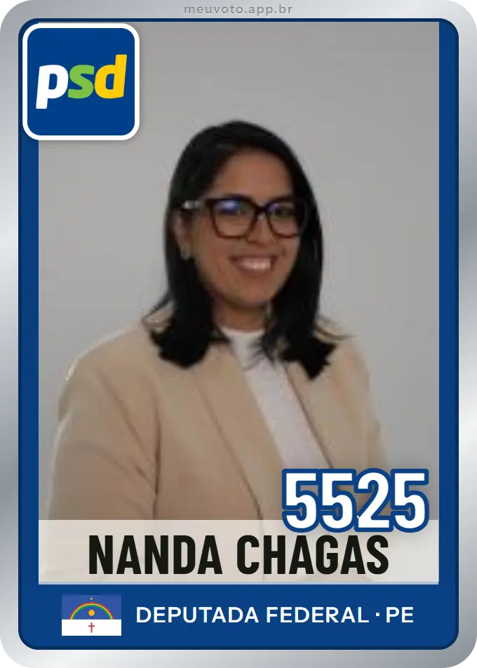 Carta de Nanda Chagas, número 5525, PSD