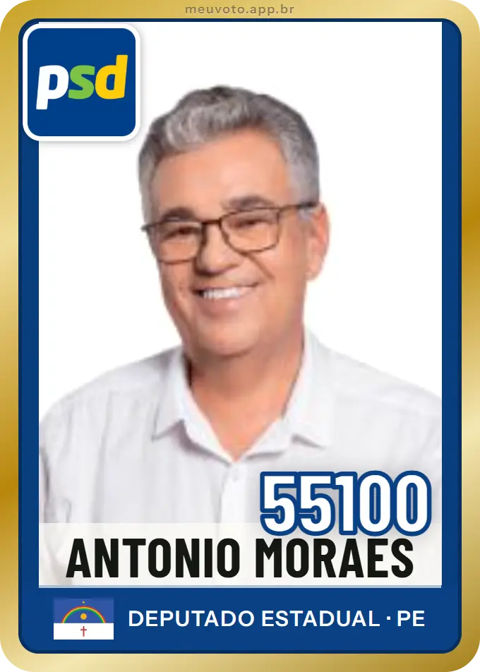 Carta de Antonio Moraes, número 55100, PSD