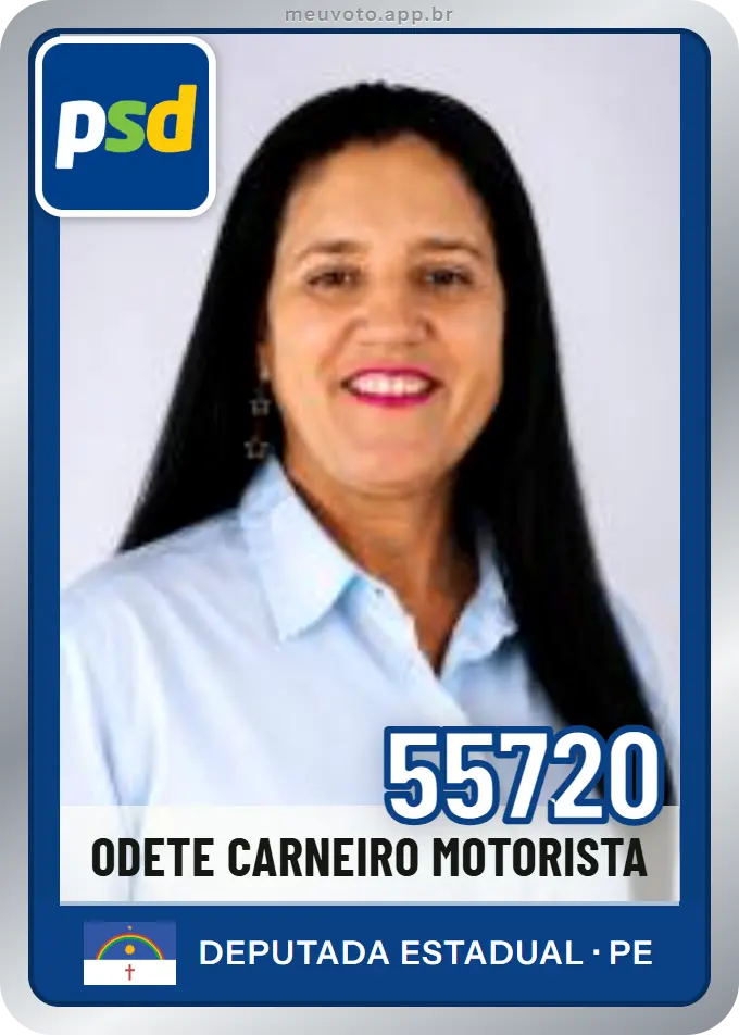 Carta de Odete Carneiro Motorista, número 55720, PSD