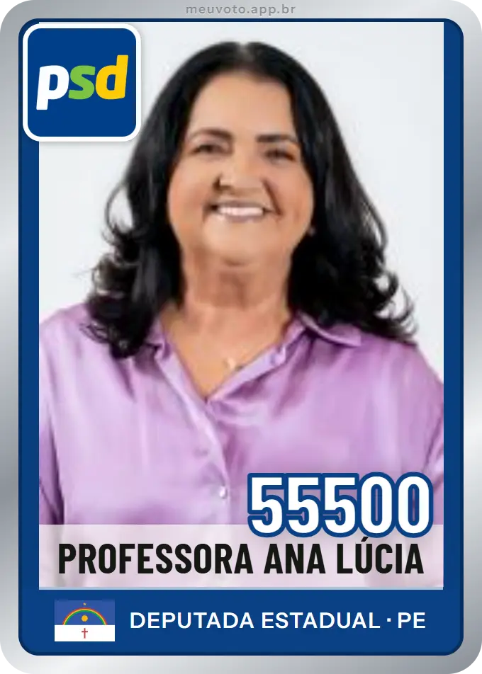 Carta de Professora Ana Lúcia, número 55500, PSD