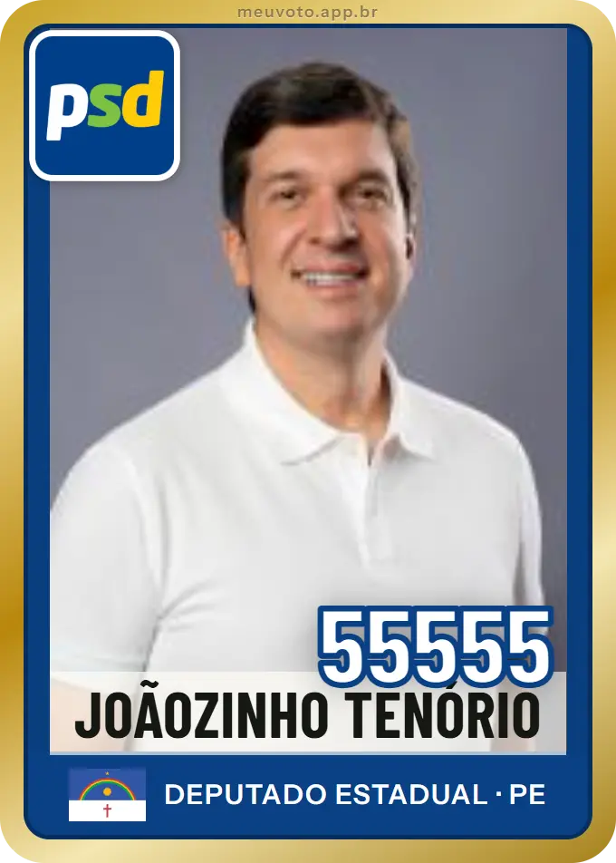 Carta de Joãozinho Tenório, número 55555, PSD