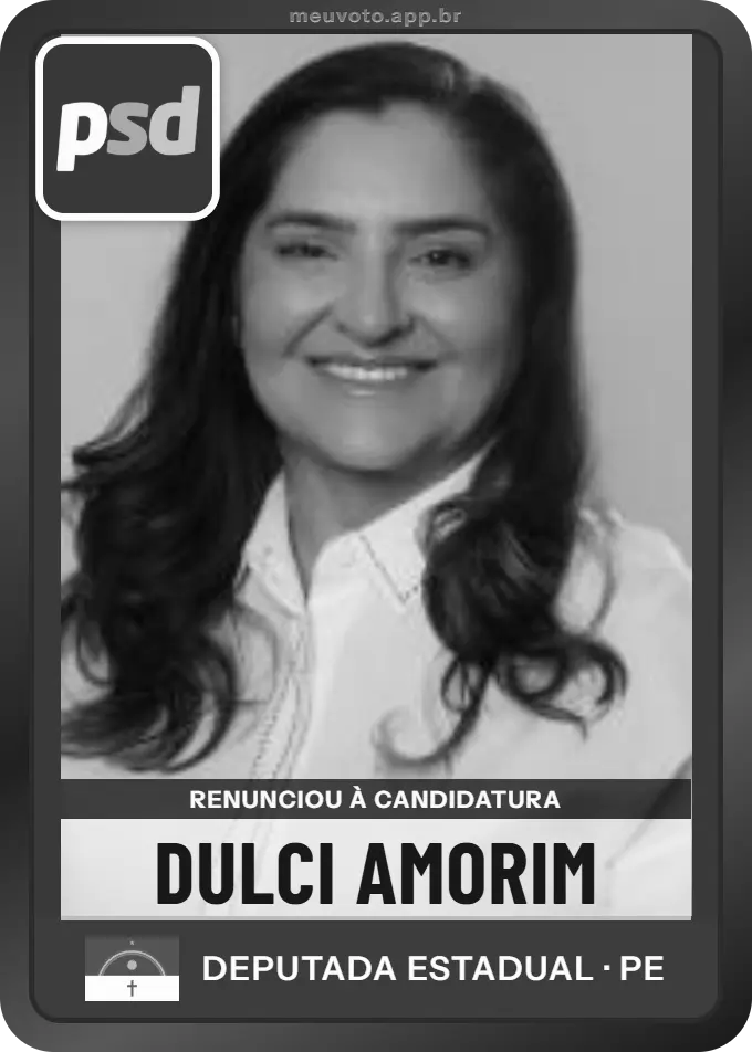 Carta de Dulci Amorim, PSD. Renunciou à candidatura e não vai à urna.