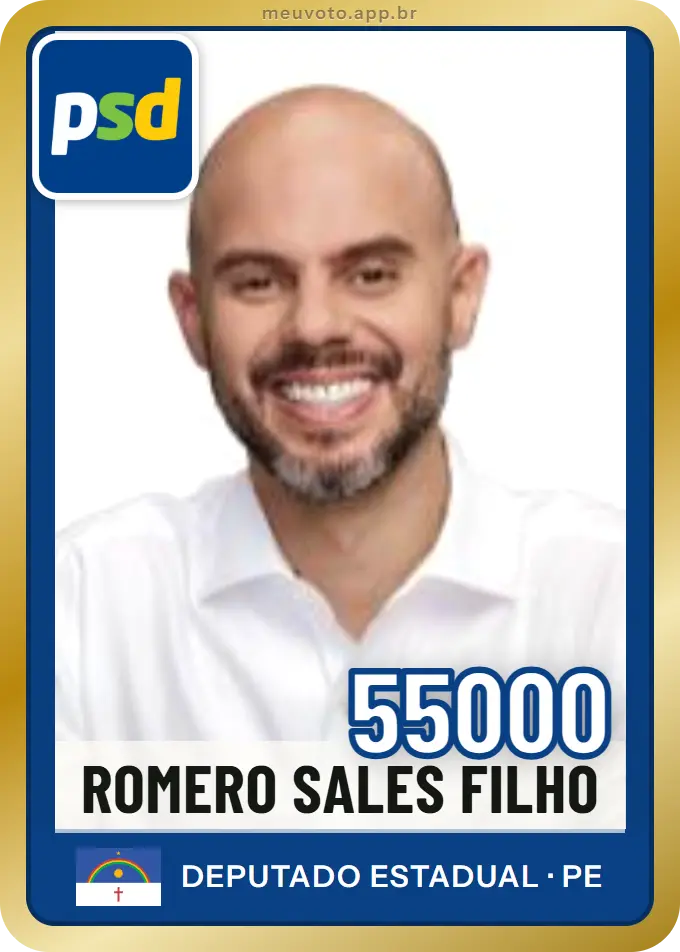 Carta de Romero Sales Filho, número 55000, PSD