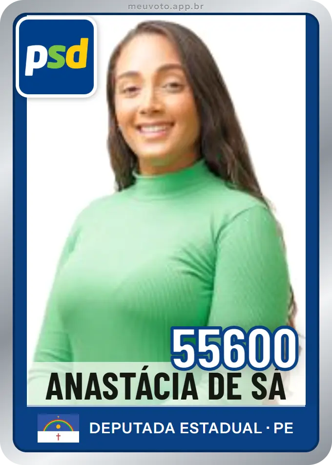 Carta de Anastácia de Sá, número 55600, PSD