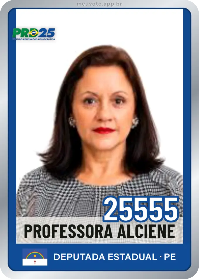 Carta de Professora Alciene, número 25555, PRD