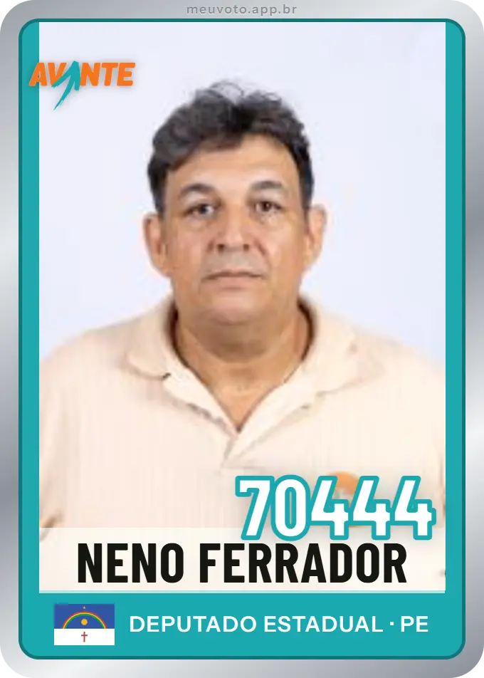 Carta de Neno Ferrador, número 70444, Avante