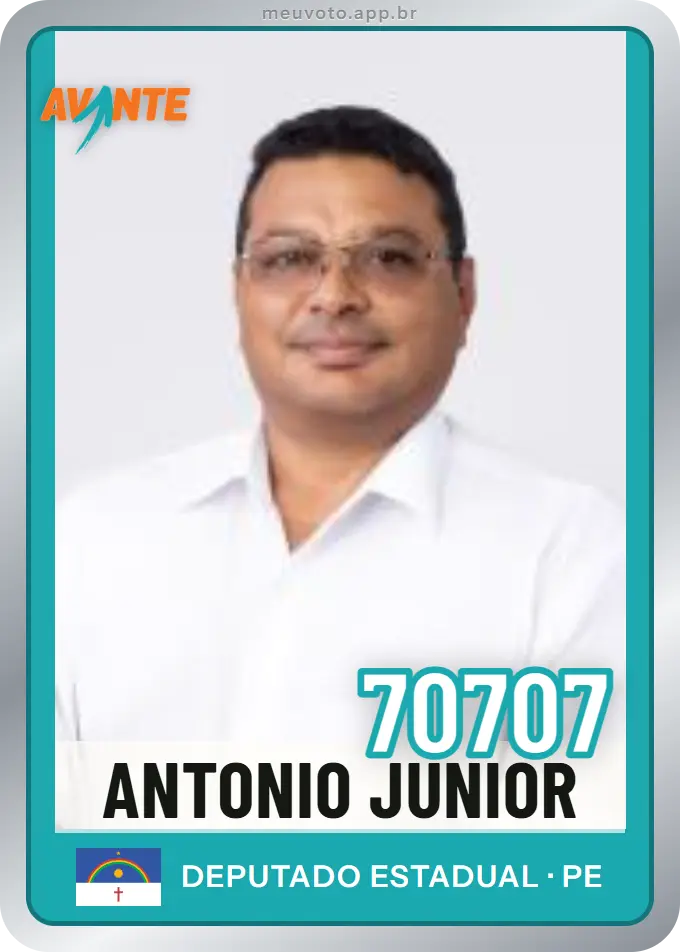 Carta de Antonio Junior, número 70707, Avante