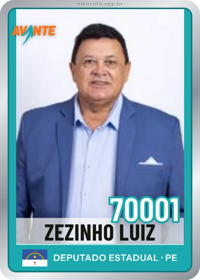 Carta de Zezinho Luiz, número 70001, Avante