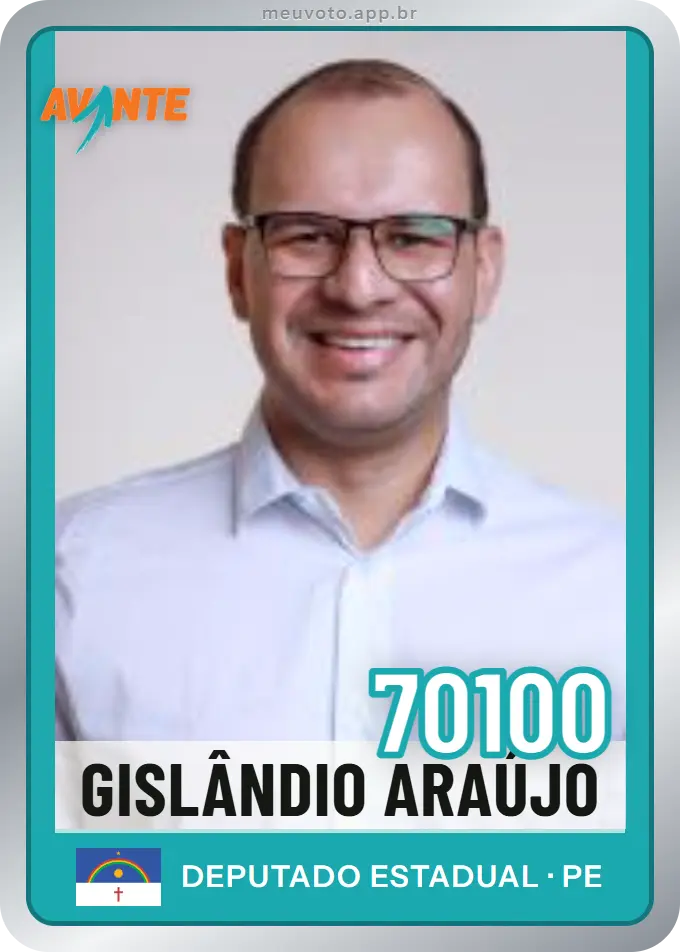 Carta de Gislândio Araújo, número 70100, Avante