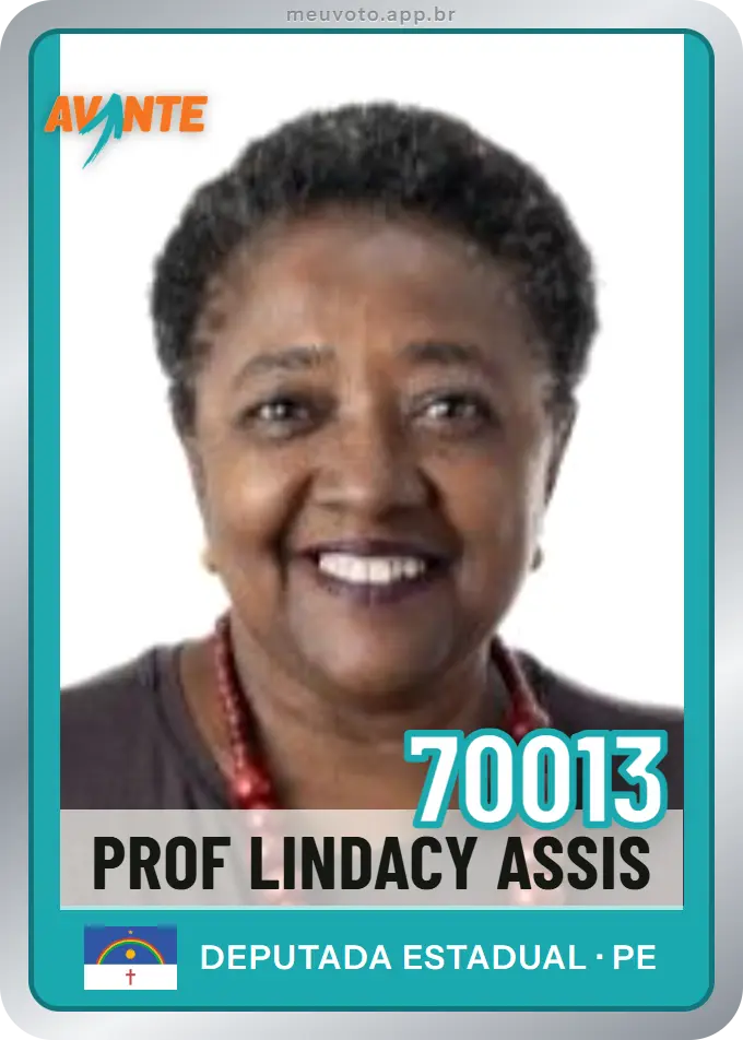 Carta de Prof Lindacy Assis, número 70013, Avante