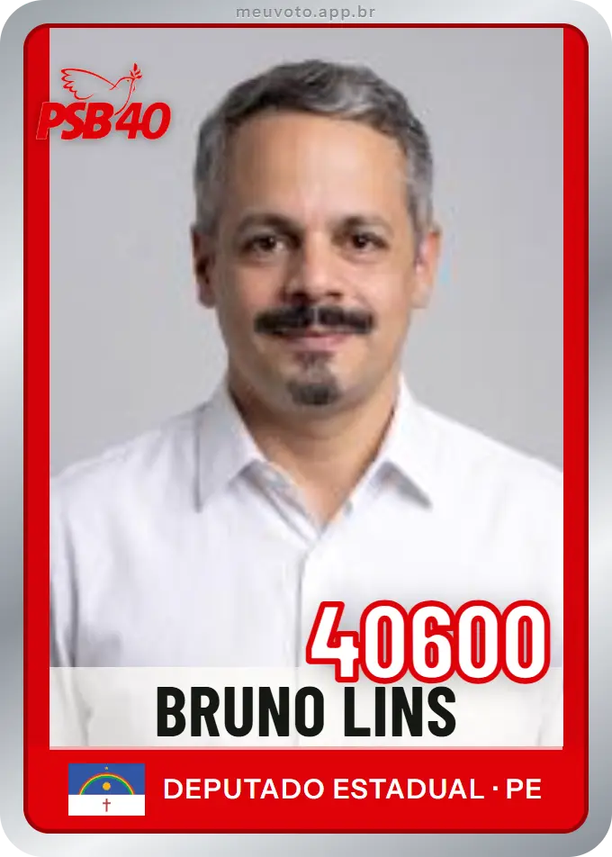 Carta de Bruno Lins, número 40600, PSB