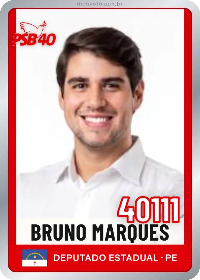 Carta de Bruno Marques, número 40111, PSB