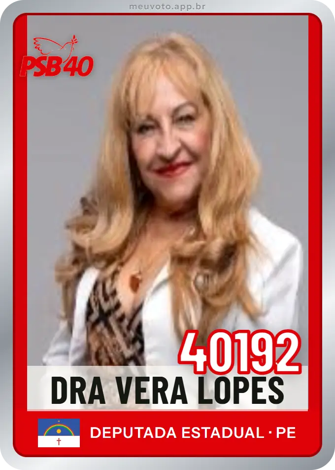 Carta de Dra Vera Lopes, número 40192, PSB