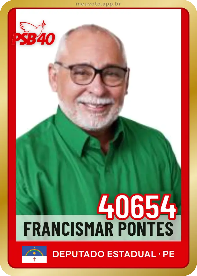 Carta de Francismar Pontes, número 40654, PSB