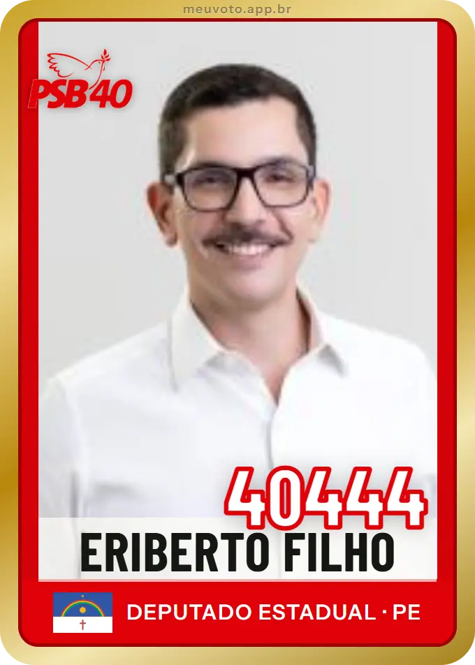 Carta de Eriberto Filho, número 40444, PSB