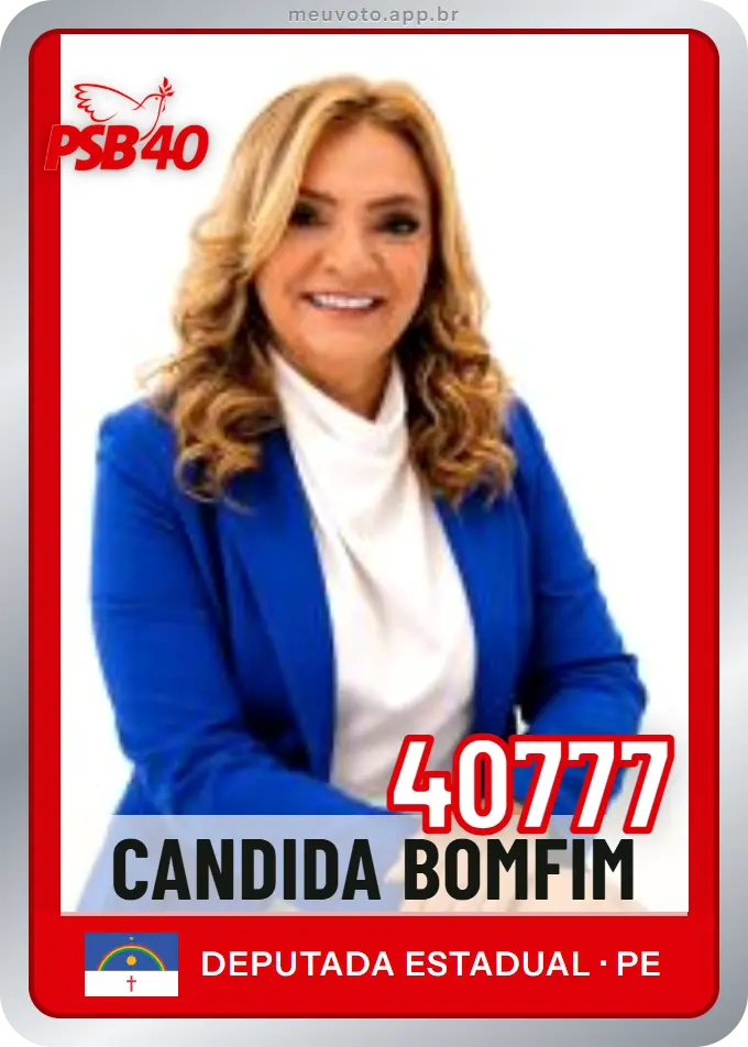 Carta de Candida Bomfim, número 40777, PSB