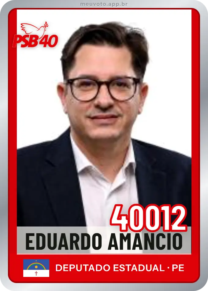 Carta de Eduardo Amâncio, número 40012, PSB