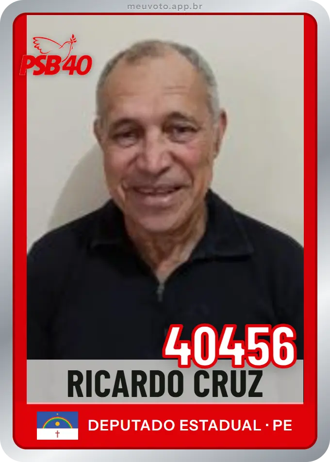 Carta de Ricardo Cruz, número 40456, PSB