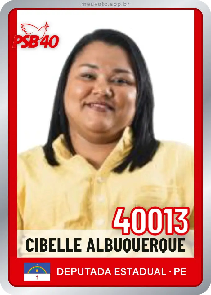Carta de Cibelle Albuquerque, número 40013, PSB