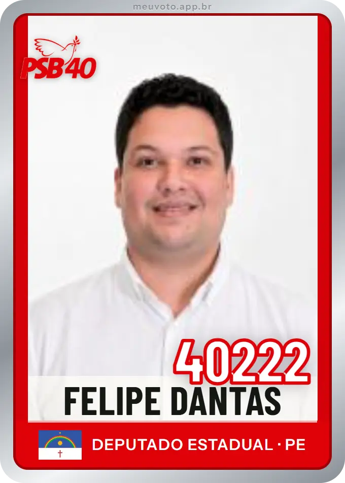 Carta de Felipe Dantas, número 40222, PSB