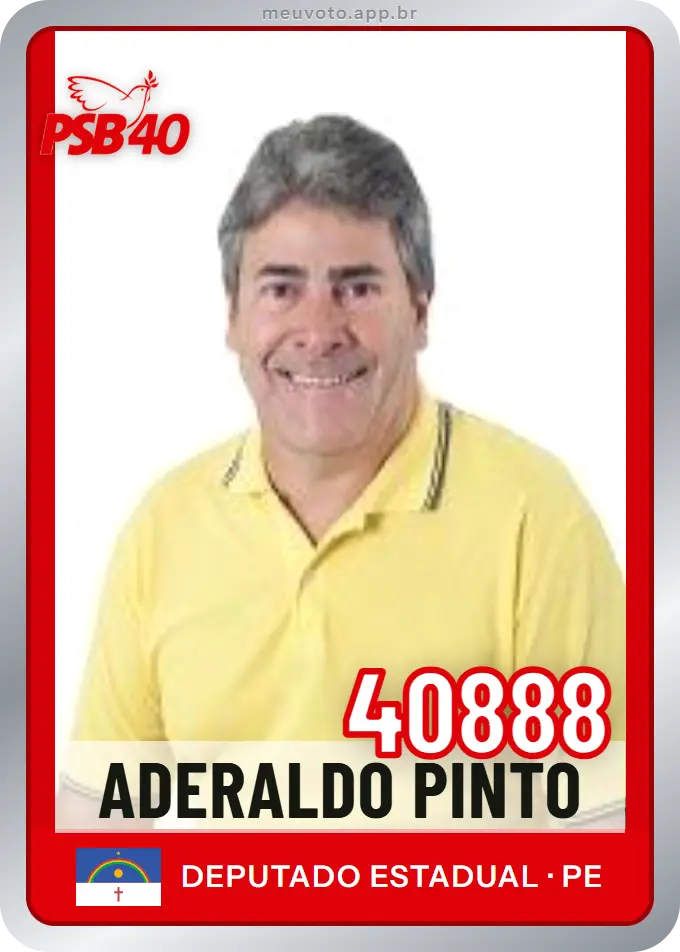 Carta de Aderaldo Pinto, número 40888, PSB