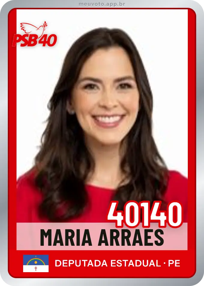 Carta de Maria Arraes, número 40140, PSB