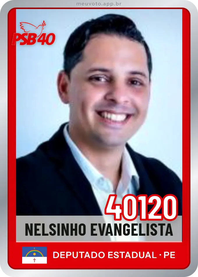 Carta de Nelsinho Evangelista, número 40120, PSB