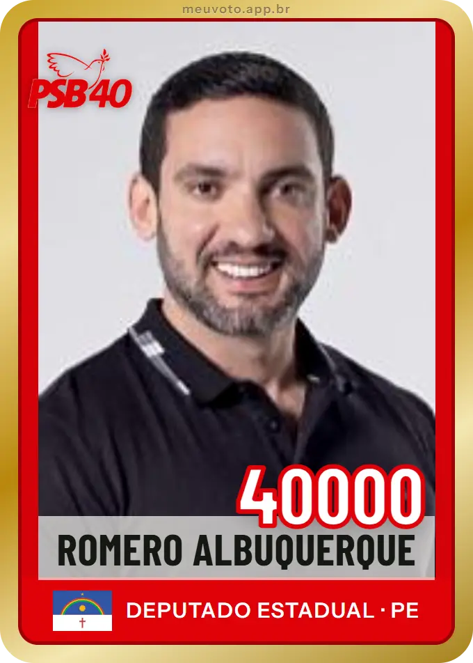 Carta de Romero Albuquerque, número 40000, PSB