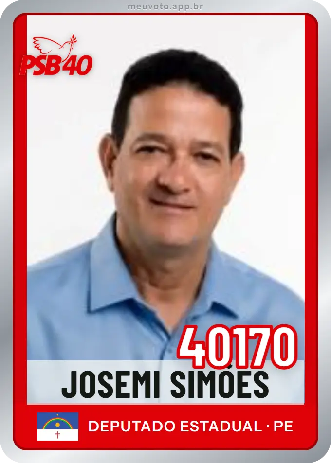 Carta de Josemi Simões, número 40170, PSB
