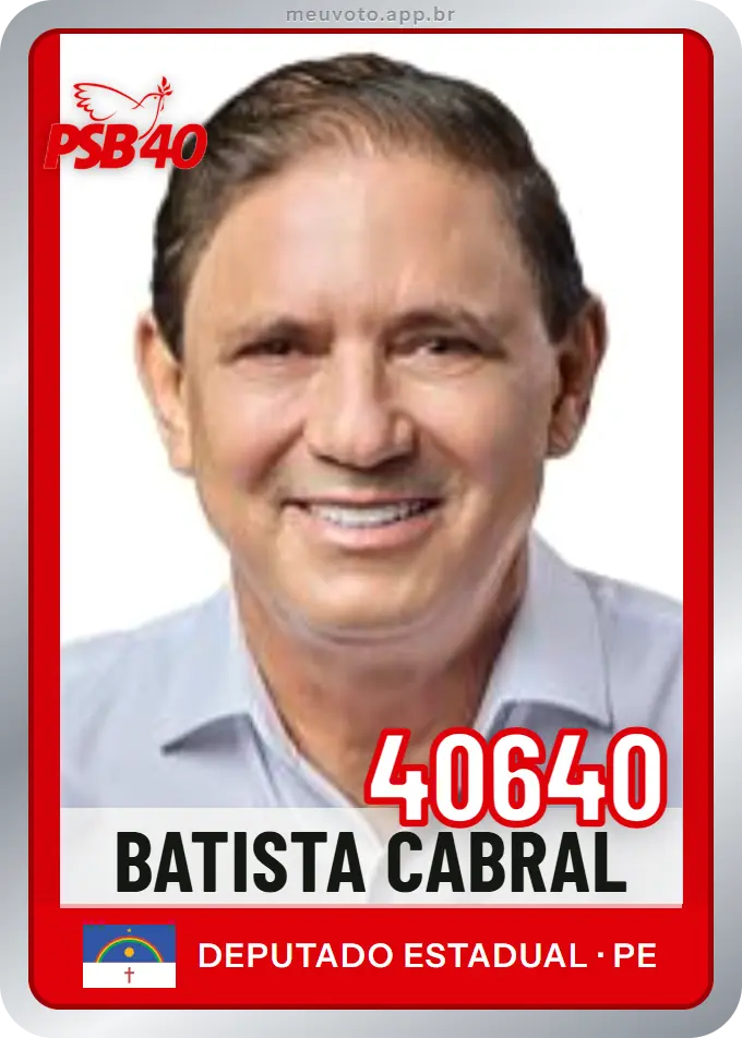 Carta de Batista Cabral, número 40640, PSB