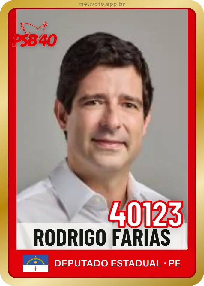 Carta de Rodrigo Farias, número 40123, PSB