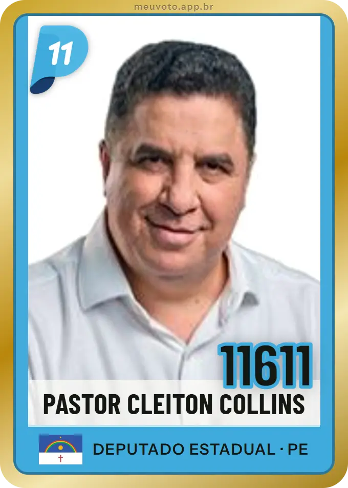 Carta de Pastor Cleiton Collins, número 11611, PP