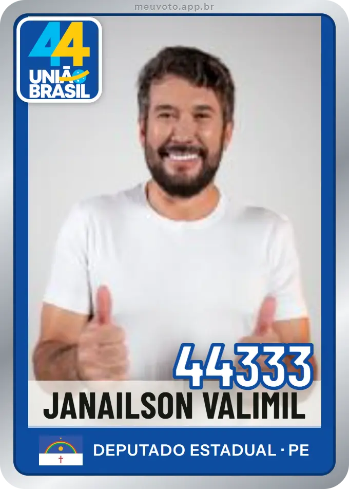 Carta de Janailson Valimil, número 44333, União